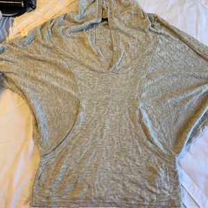 Anthropologie Plastic Island grey hooded shirt